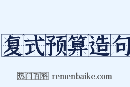 复式预算造句是什么意思的图片